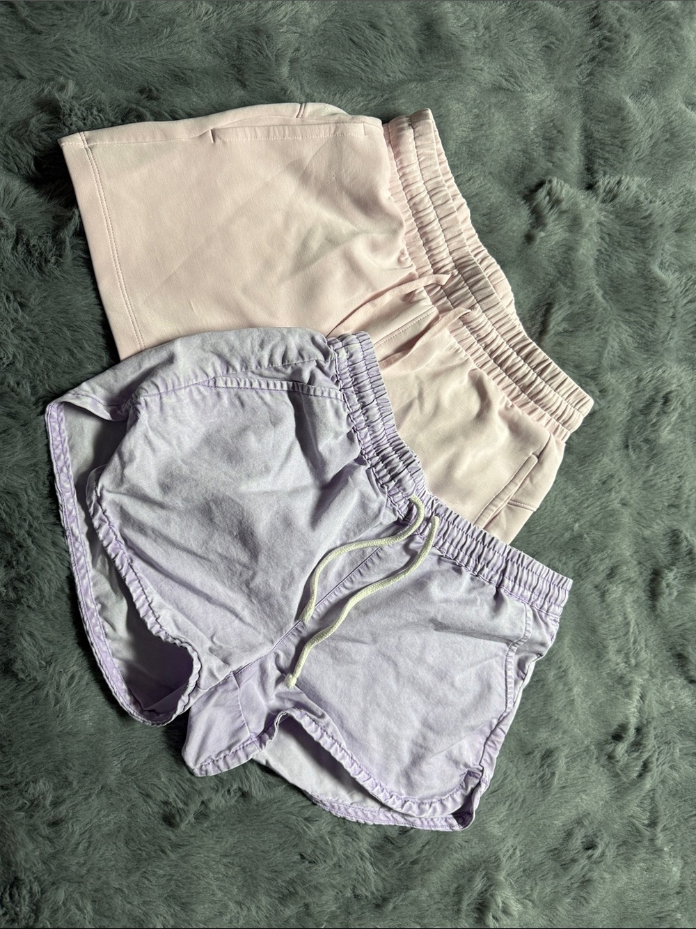 Women's Soft Pastel Lounge Shorts — Lavender and Light pink XS